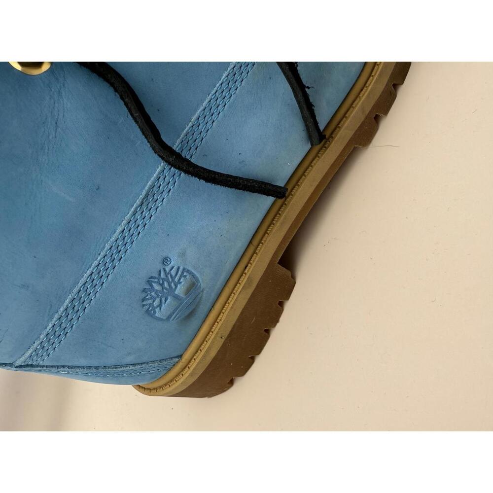 Timberland Classic 6-Inch Premium Waterproof Boots Blue Suede Boys 5.5 - Picture 2 of 14